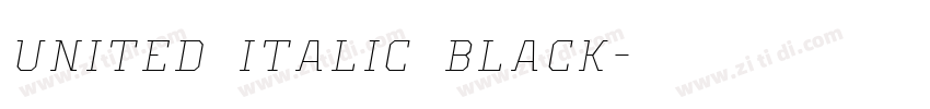 United Italic Black字体转换